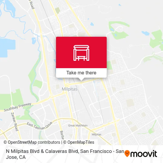 N Milpitas Blvd & Calaveras Blvd map