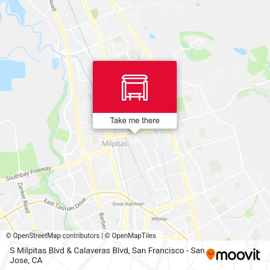S Milpitas Blvd & Calaveras Blvd map