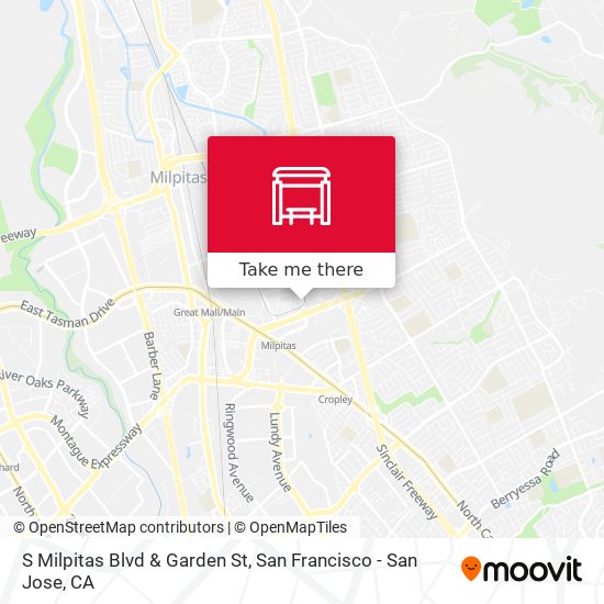 S Milpitas Blvd & Garden St map