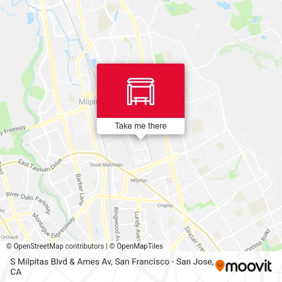 Mapa de S Milpitas Blvd & Ames Av