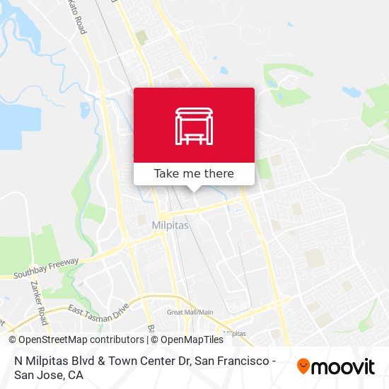 Mapa de N Milpitas Blvd & Town Center Dr