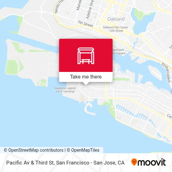 Pacific Av & Third St map