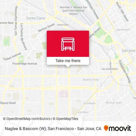 Mapa de Naglee & Bascom (W)