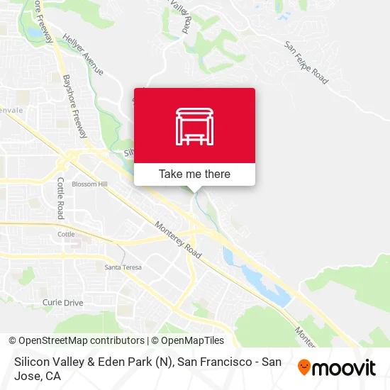 Mapa de Silicon Valley & Eden Park (N)