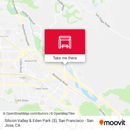 Silicon Valley & Eden Park map