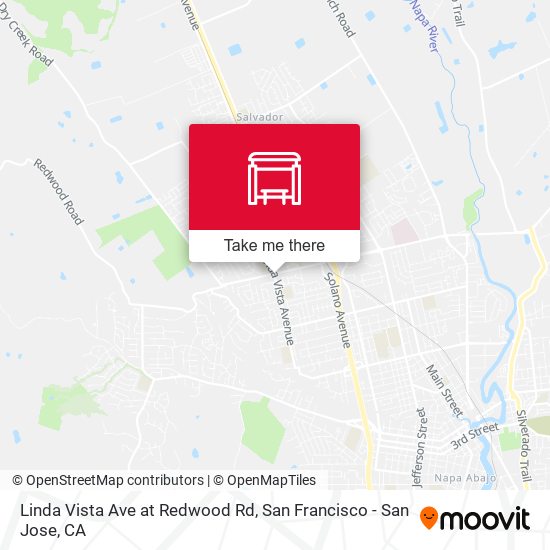 Linda Vista Ave at Redwood Rd map
