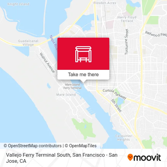 Vallejo Ferry Terminal South map