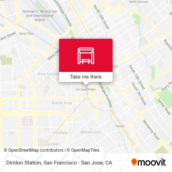 Mapa de Diridon Station