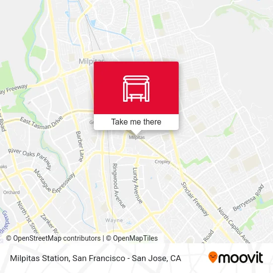 Mapa de Milpitas Station