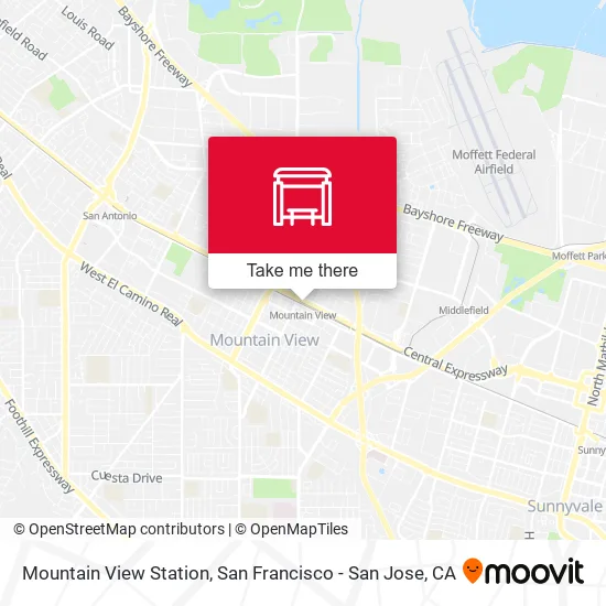 Mountain View Station map
