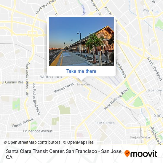 Santa Clara Transit Center map