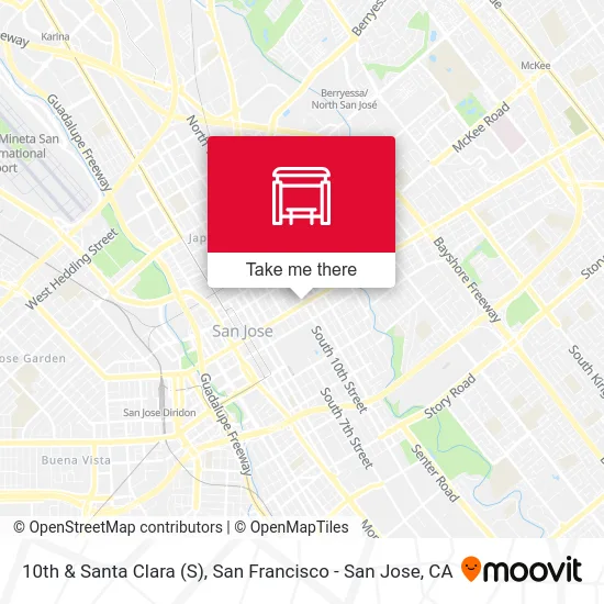 10th & Santa Clara map