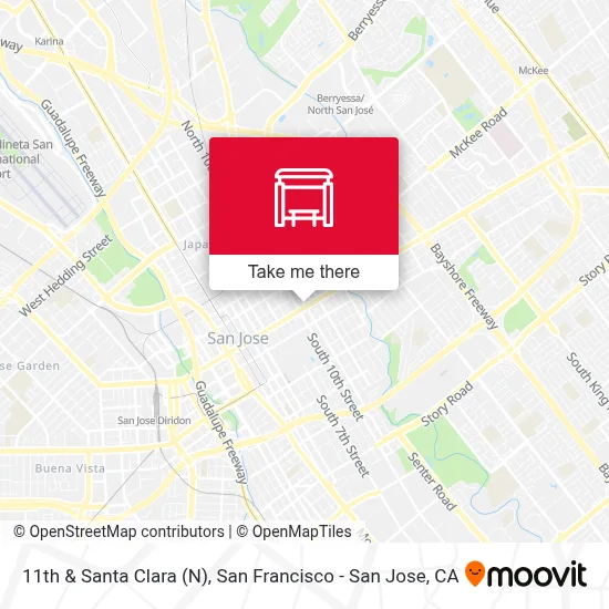 11th & Santa Clara (N) map