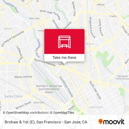 Mapa de Brokaw & 1st (E)