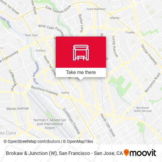 Brokaw & Junction (W) map