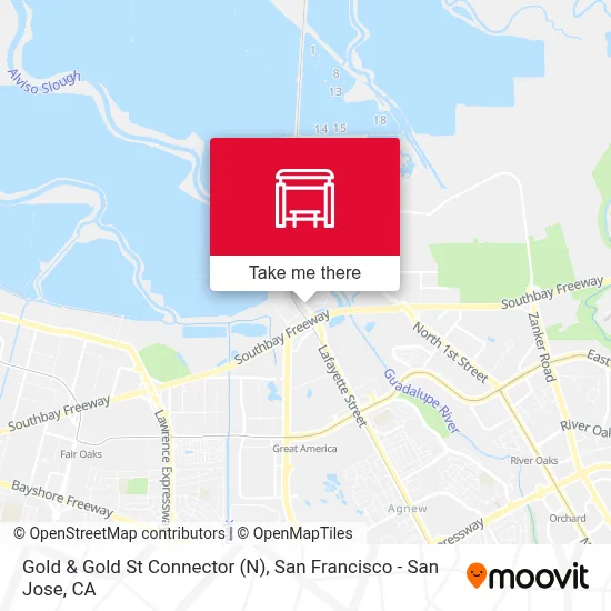 Gold & Gold St Connector (N) map