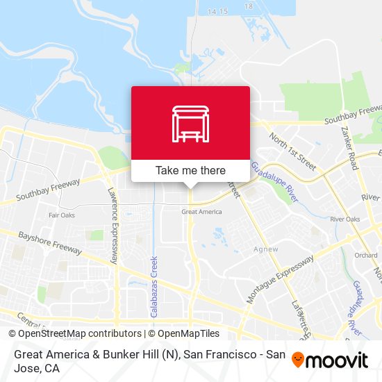 Mapa de Great America & Bunker Hill (N)