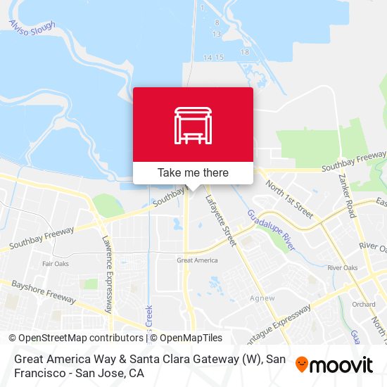 Mapa de Great America Way & Santa Clara Gateway