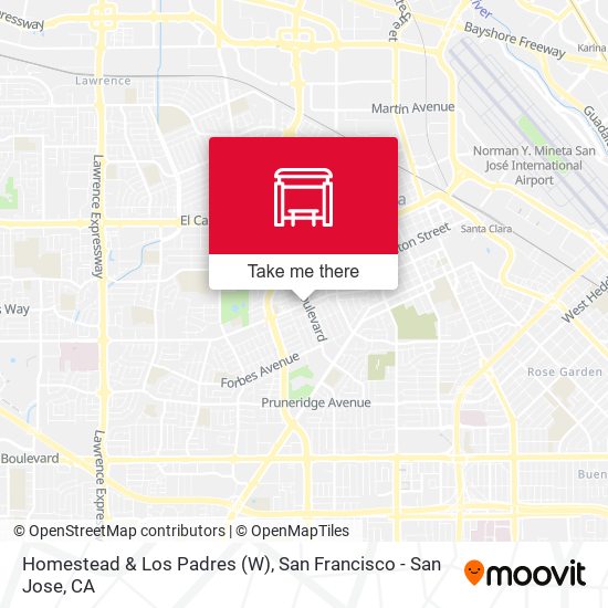 Mapa de Homestead & Los Padres (W)