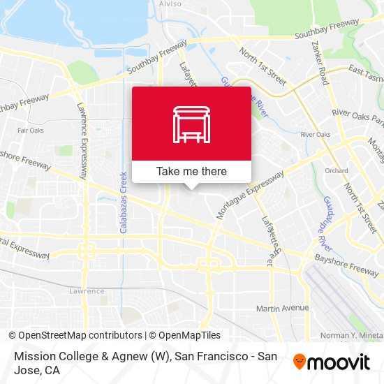 Mapa de Mission College & Agnew (W)