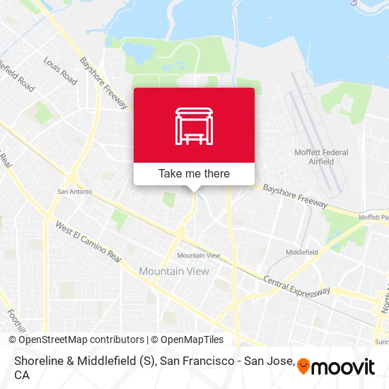 Shoreline & Middlefield map