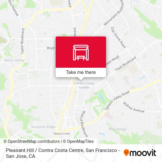 Mapa de Pleasant Hill / Contra Costa Centre