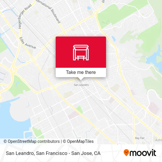 San Leandro map