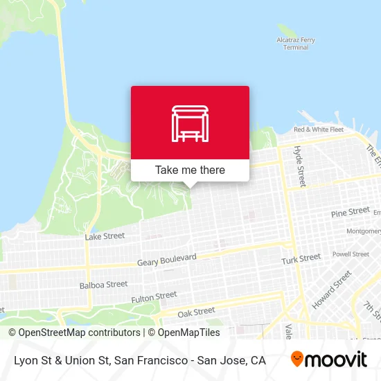 Lyon St & Union St map