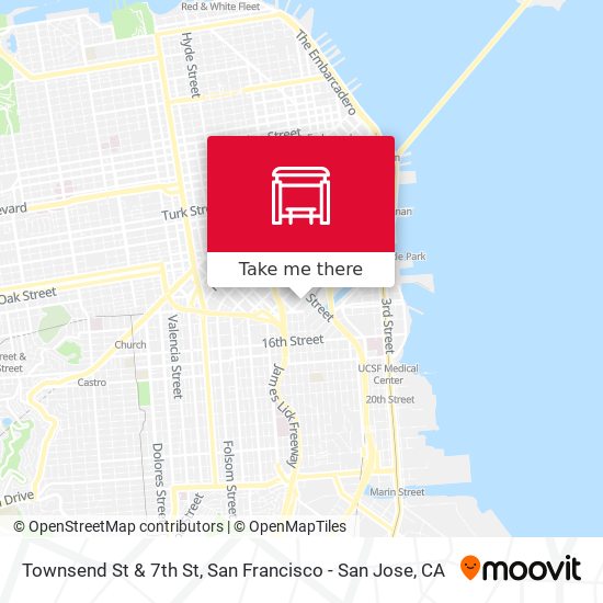 Mapa de Townsend St & 7th St