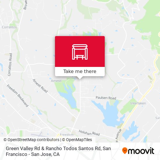 Mapa de Green Valley Rd & Rancho Todos Santos Rd