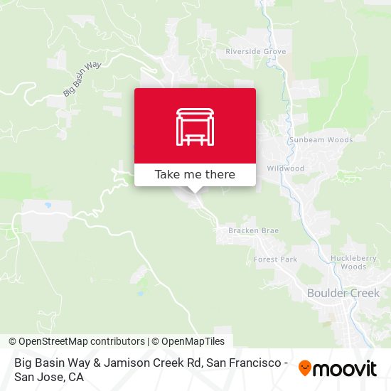 Big Basin Way & Jamison Creek Rd map