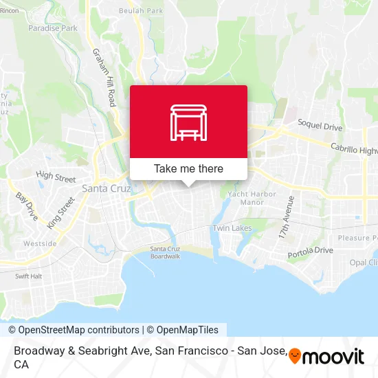 Broadway & Seabright Ave map