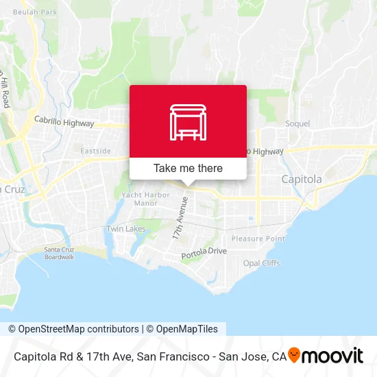 Capitola Rd & 17th Ave map