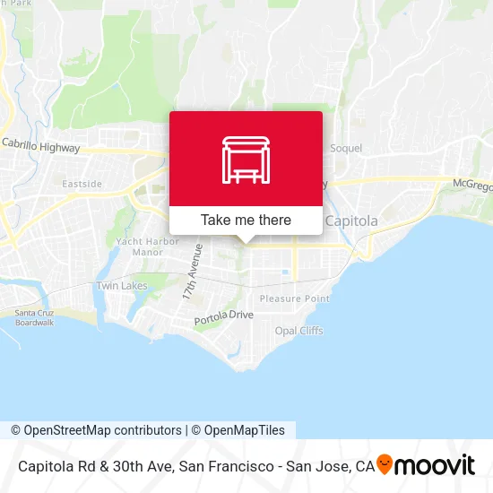 Capitola Rd & 30th Ave map