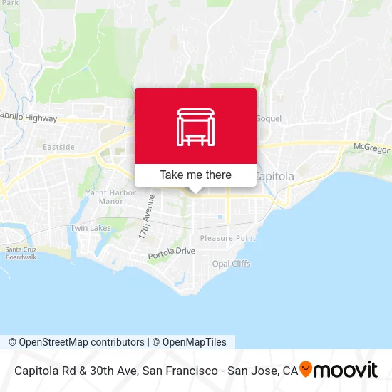 Capitola Rd & 30th Ave map