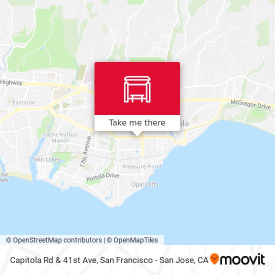 Capitola Rd & 41st Ave map