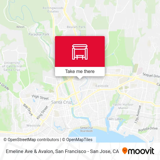 Emeline Ave & Avalon map