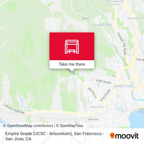 Empire Grade (UCSC - Arboretum) map