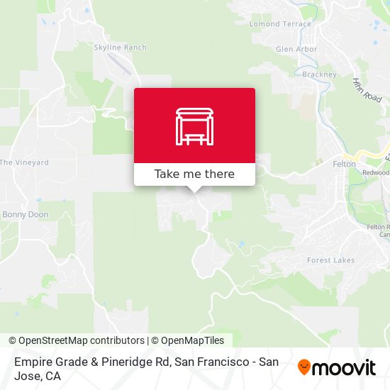 Empire Grade & Pineridge Rd map