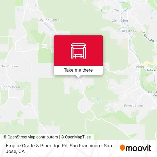 Empire Grade & Pineridge Rd map