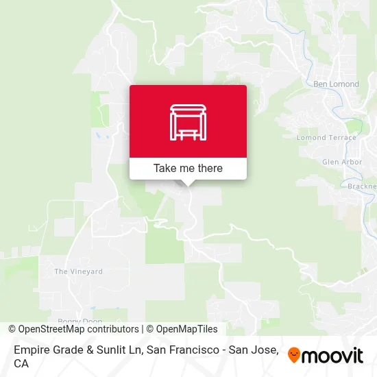 Empire Grade & Sunlit Ln map