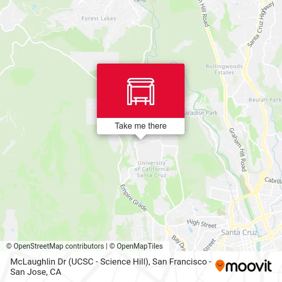 McLaughlin Dr (UCSC - Science Hill) map