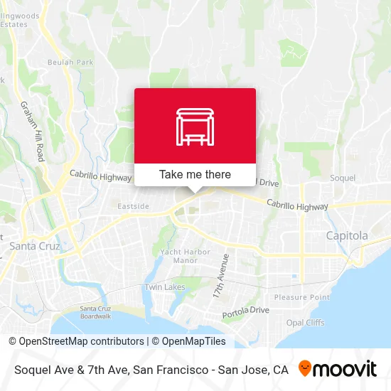 Soquel Ave & 7th Ave map