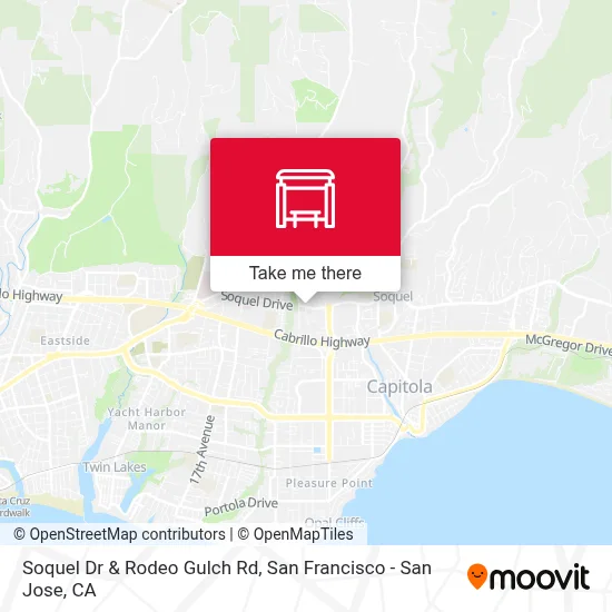 Soquel Dr & Rodeo Gulch Rd map