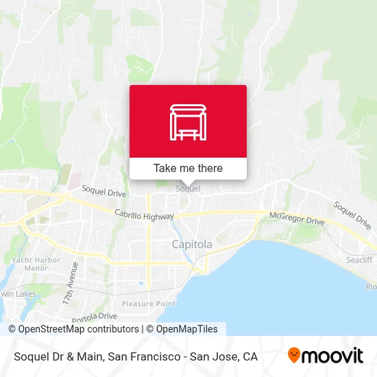 Soquel Dr & Main map