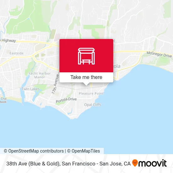 38th Ave (Blue & Gold) map