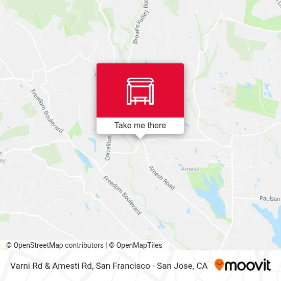 Varni Rd & Amesti Rd map