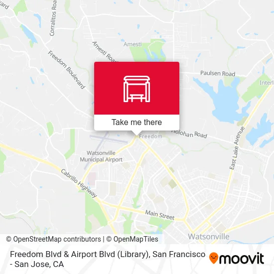 Freedom Blvd & Airport Blvd (Library) map
