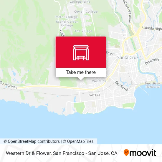 Western Dr & Flower map
