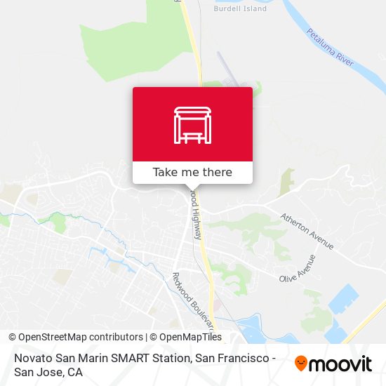 Mapa de Novato San Marin SMART Station